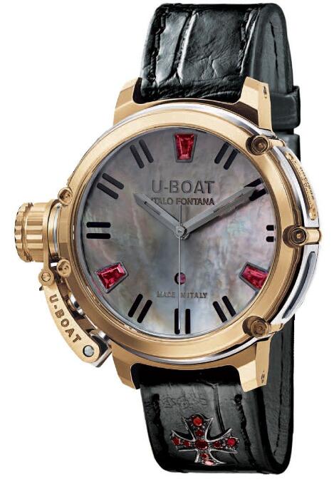 U-BOAT Chimera Auto SS Gold Mother of Pearl Tapared 8034 Replica Watch